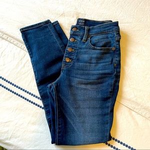 J. Crew Dark Wash Front Button Jeans
